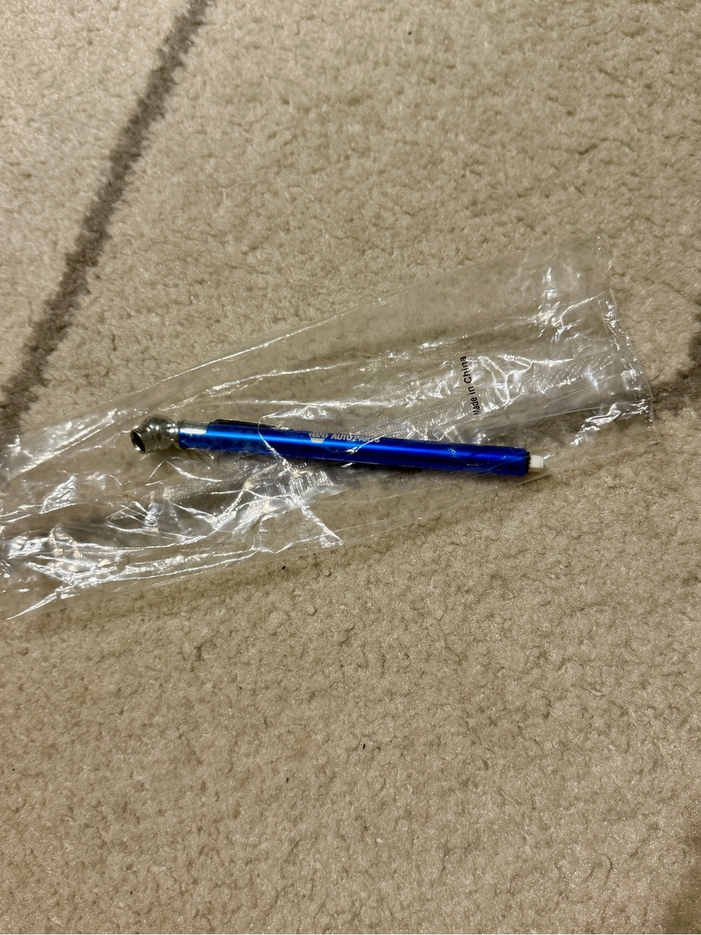 napa auto parts blue tire pressure gauge tool, brand new